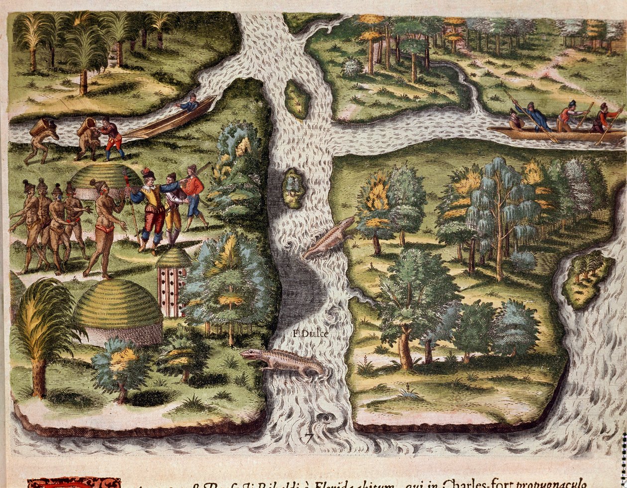 Amerikan historia: "" Charlesfortiin (Fort Carolinaan) asettuneet Jean Ribault