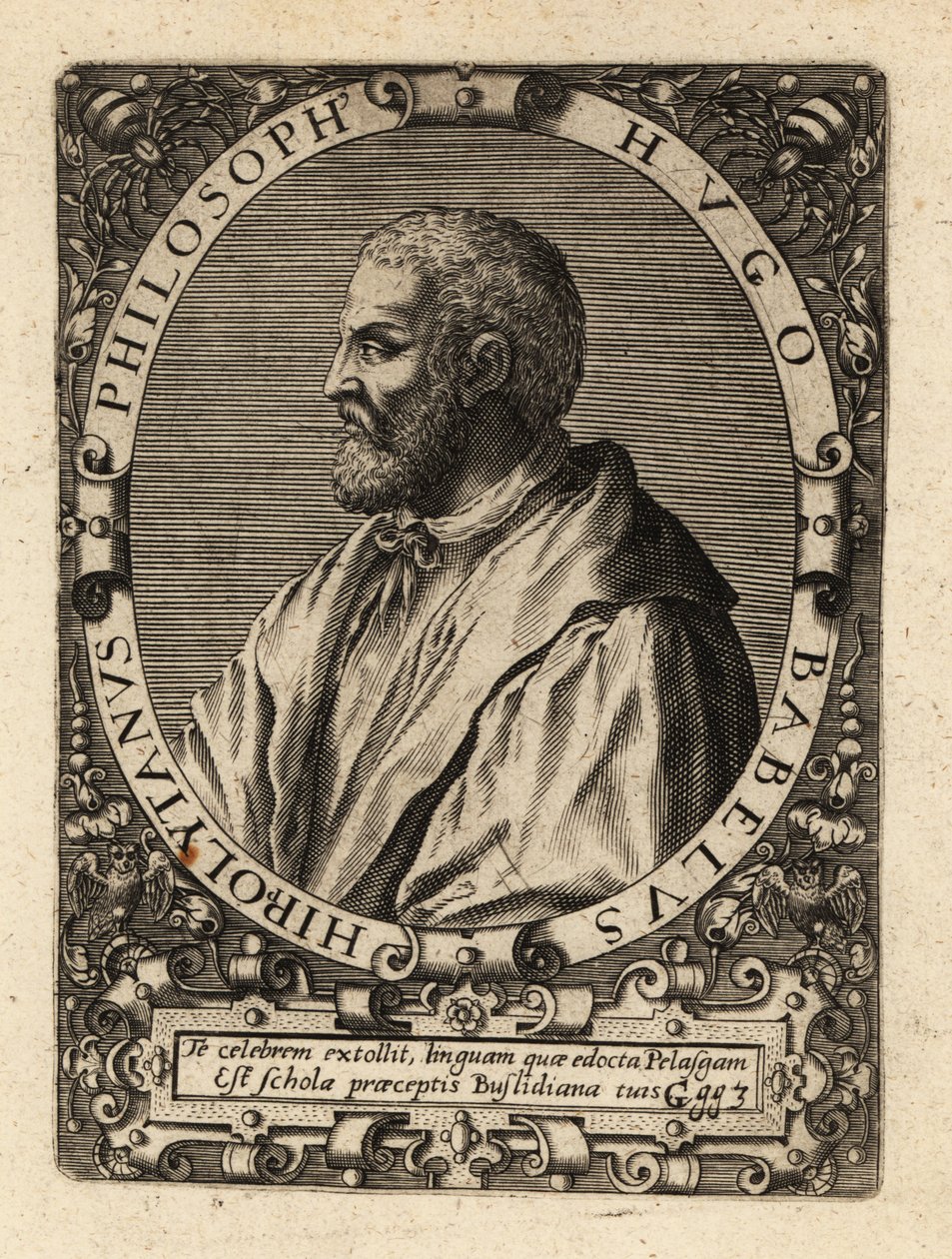 Hugues Babet, filòsof francès.finès tekijältä Theodore de Bry