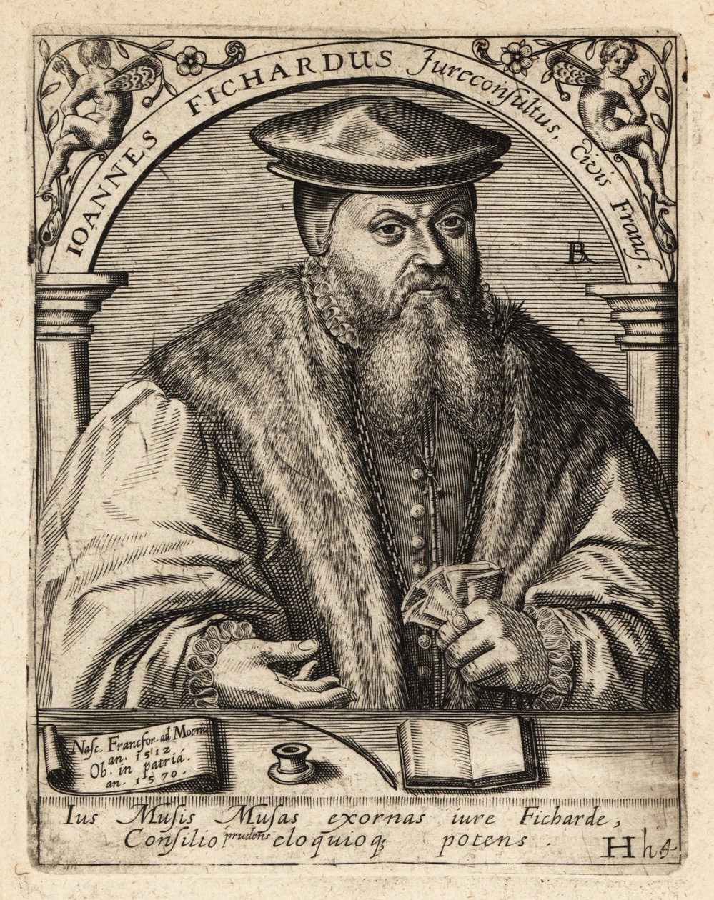 Johann von Fichard, saksalainen juristi tekijältä Theodore de Bry