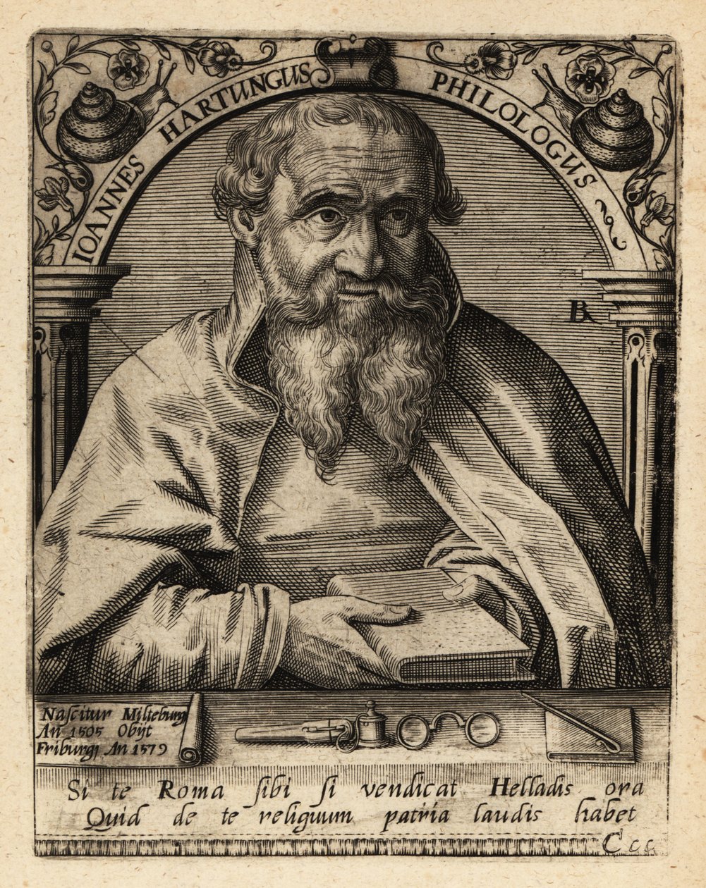 Johannes Hartung, saksalainen kreikkalainen ja hebraisti tekijältä Theodore de Bry