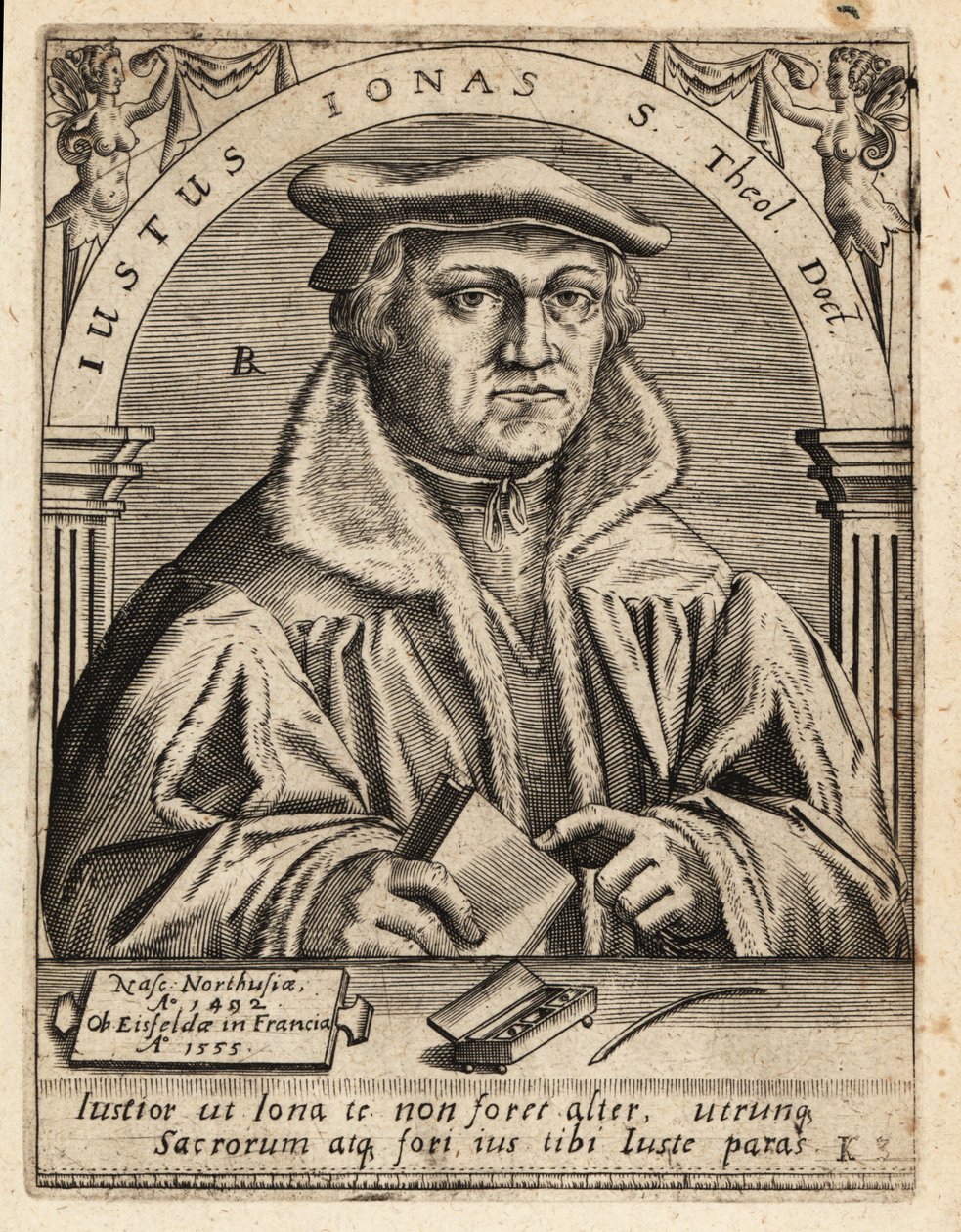 Justus Jonas, vanhempi tekijältä Theodore de Bry