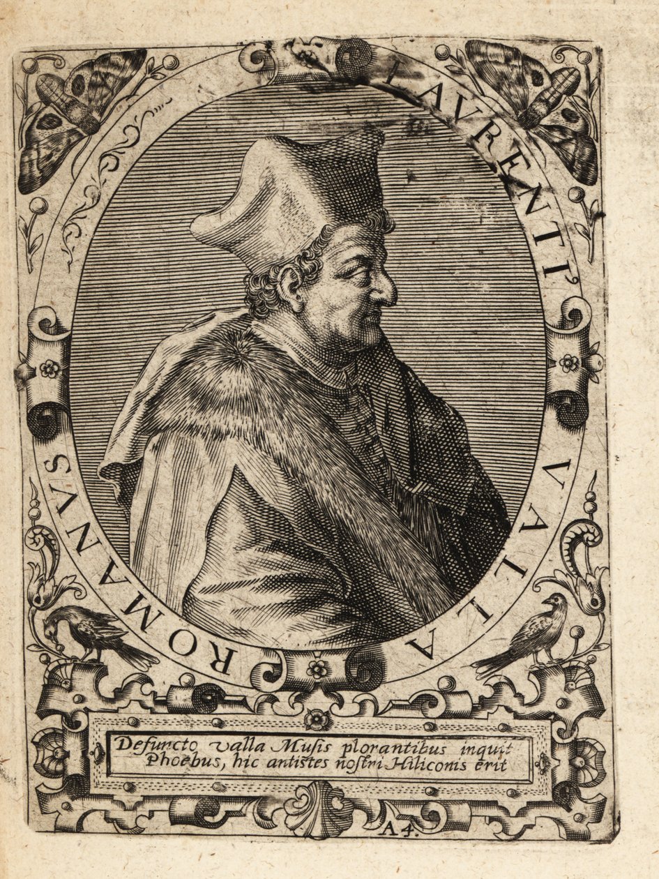 Lorenzo Valla, c1407-1457, humanista italià.finès tekijältä Theodore de Bry