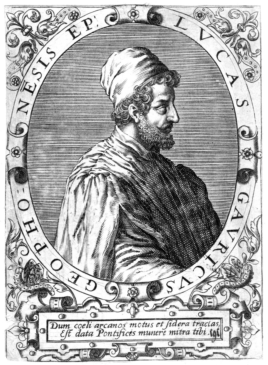 Lucas Gaurico, italialainen tähtitieteilijä, astrologi ja matemaatikko, 1500-luku. tekijältä Theodore de Bry