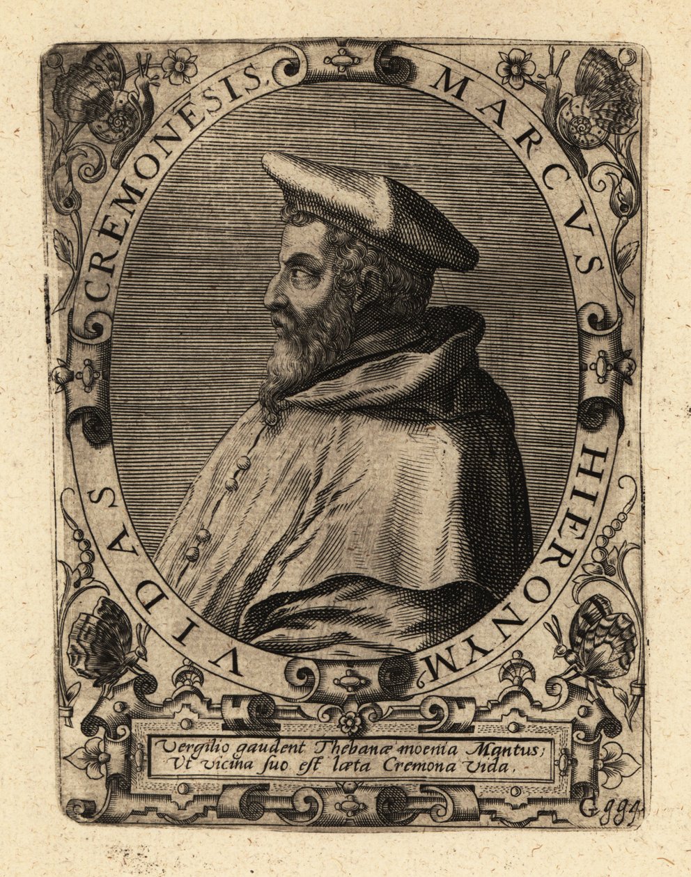 Marco Girolamo Vida, italialainen humanisti. tekijältä Theodore de Bry