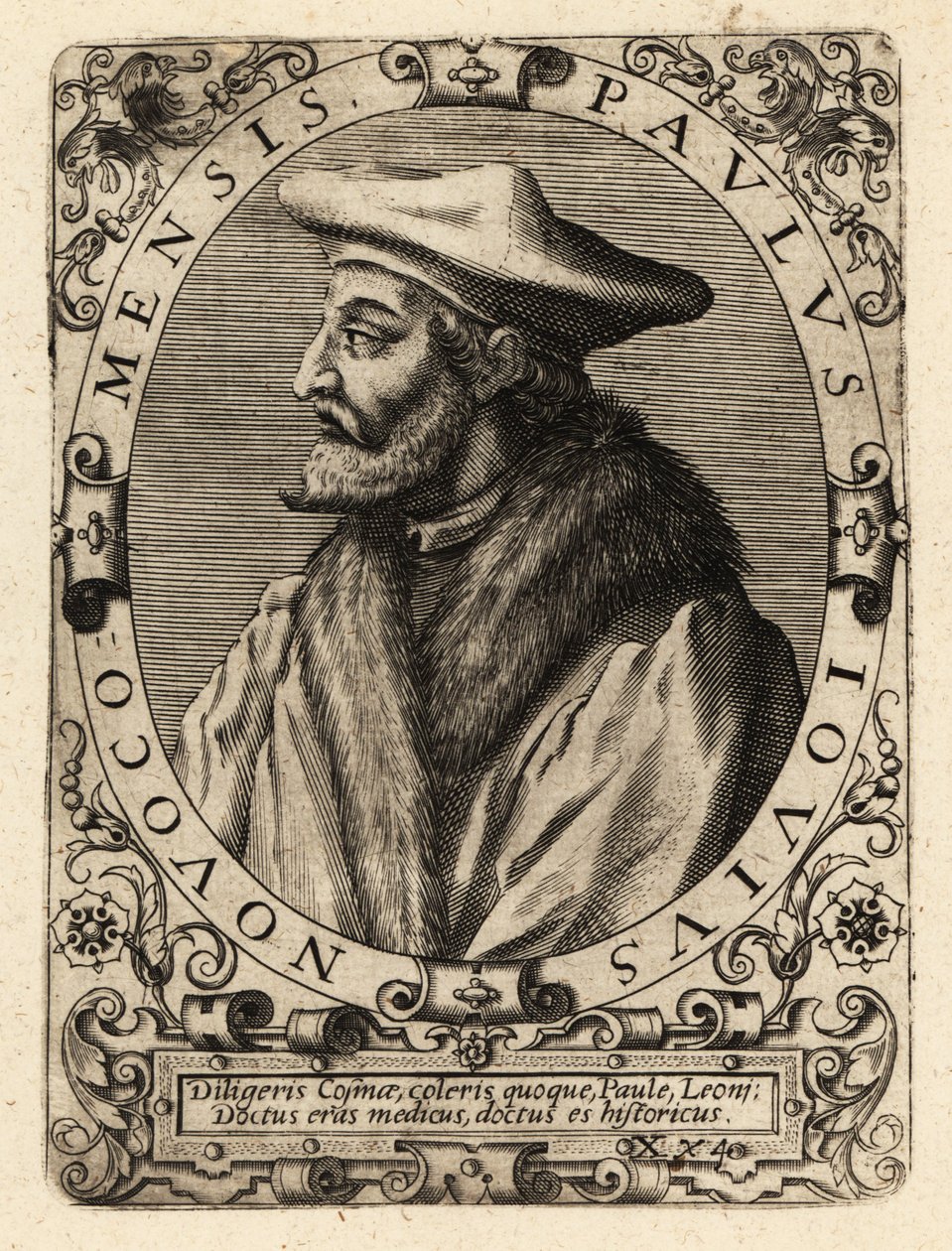 Paolo Giovio, italialainen lääkäri. tekijältä Theodore de Bry