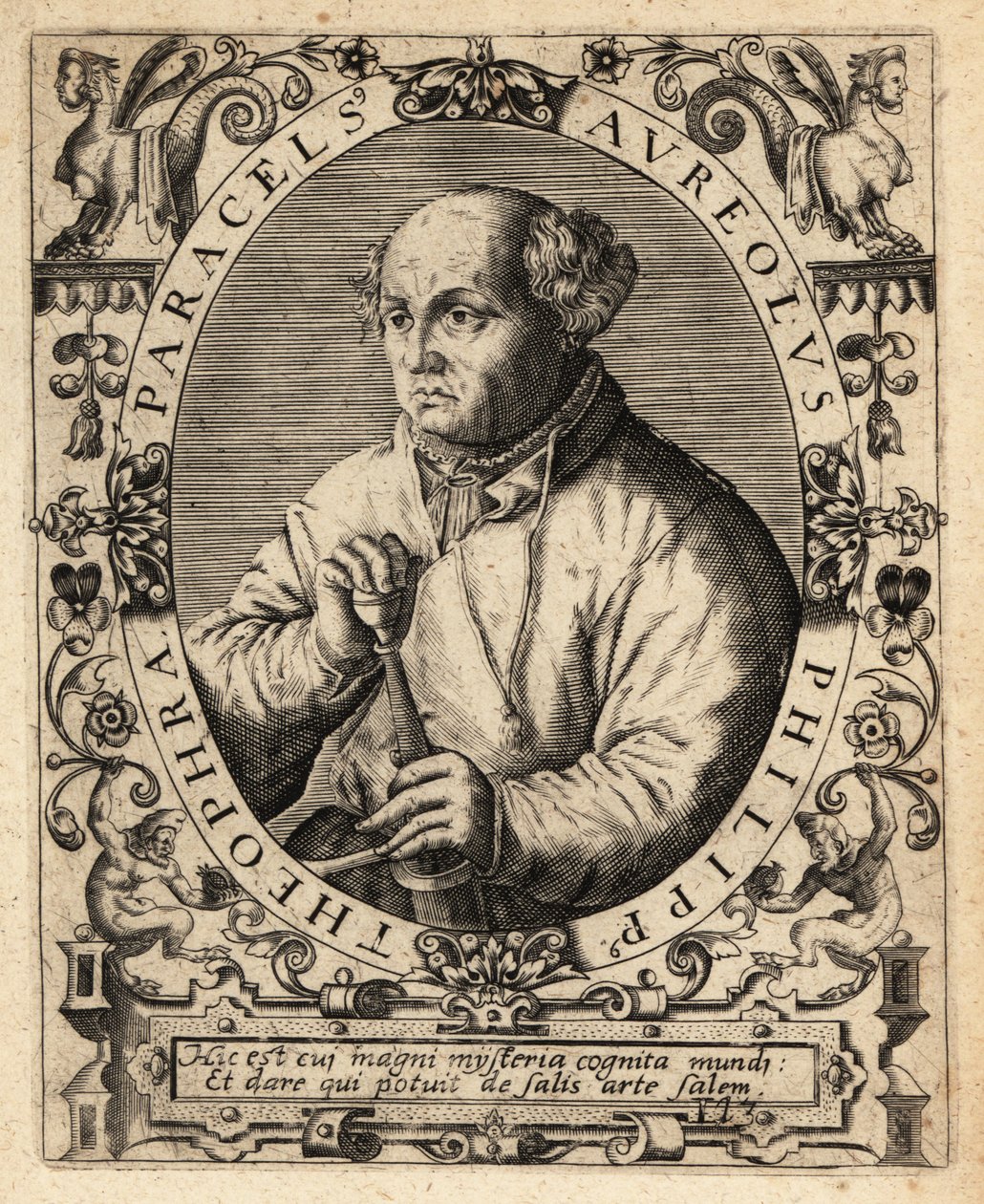Paracelsus, sveitsiläinen lääkäri, alkemisti ja astrologi tekijältä Theodore de Bry