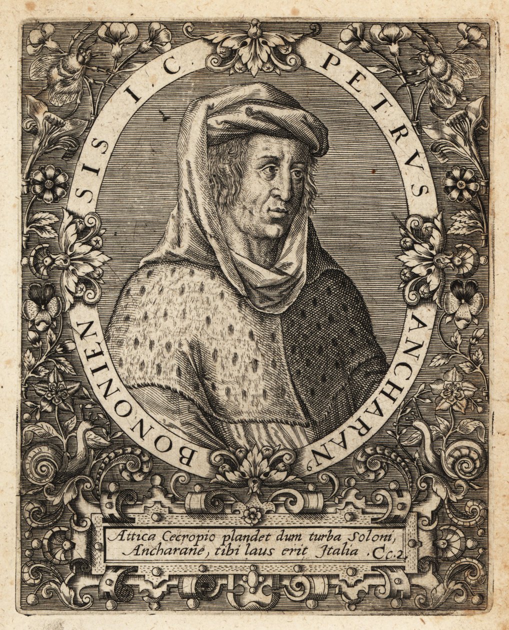 Pietari Ancarano, n. 1333-1416, italialainen juristi. tekijältä Theodore de Bry