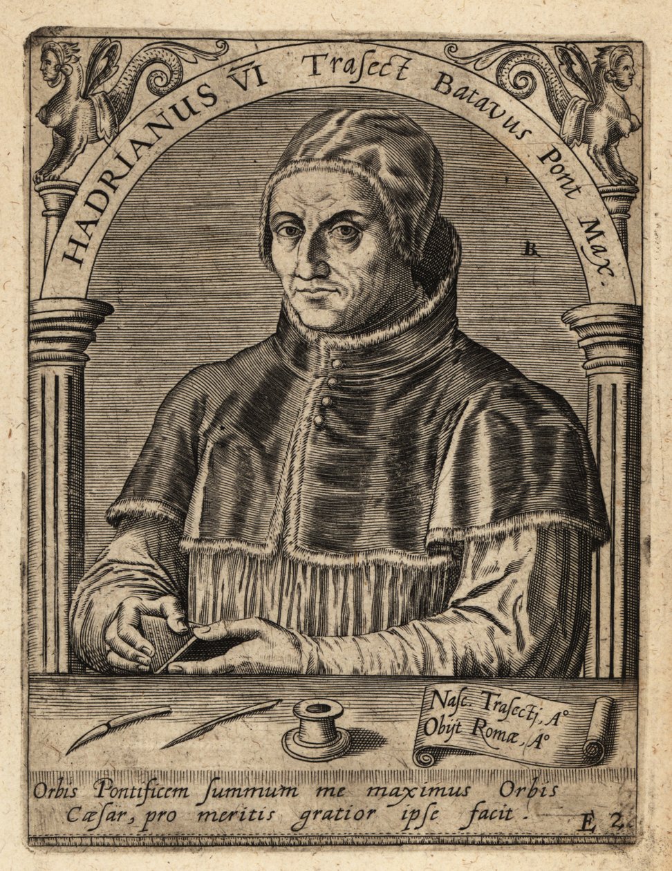 Paavi Adrianus VI tekijältä Theodore de Bry
