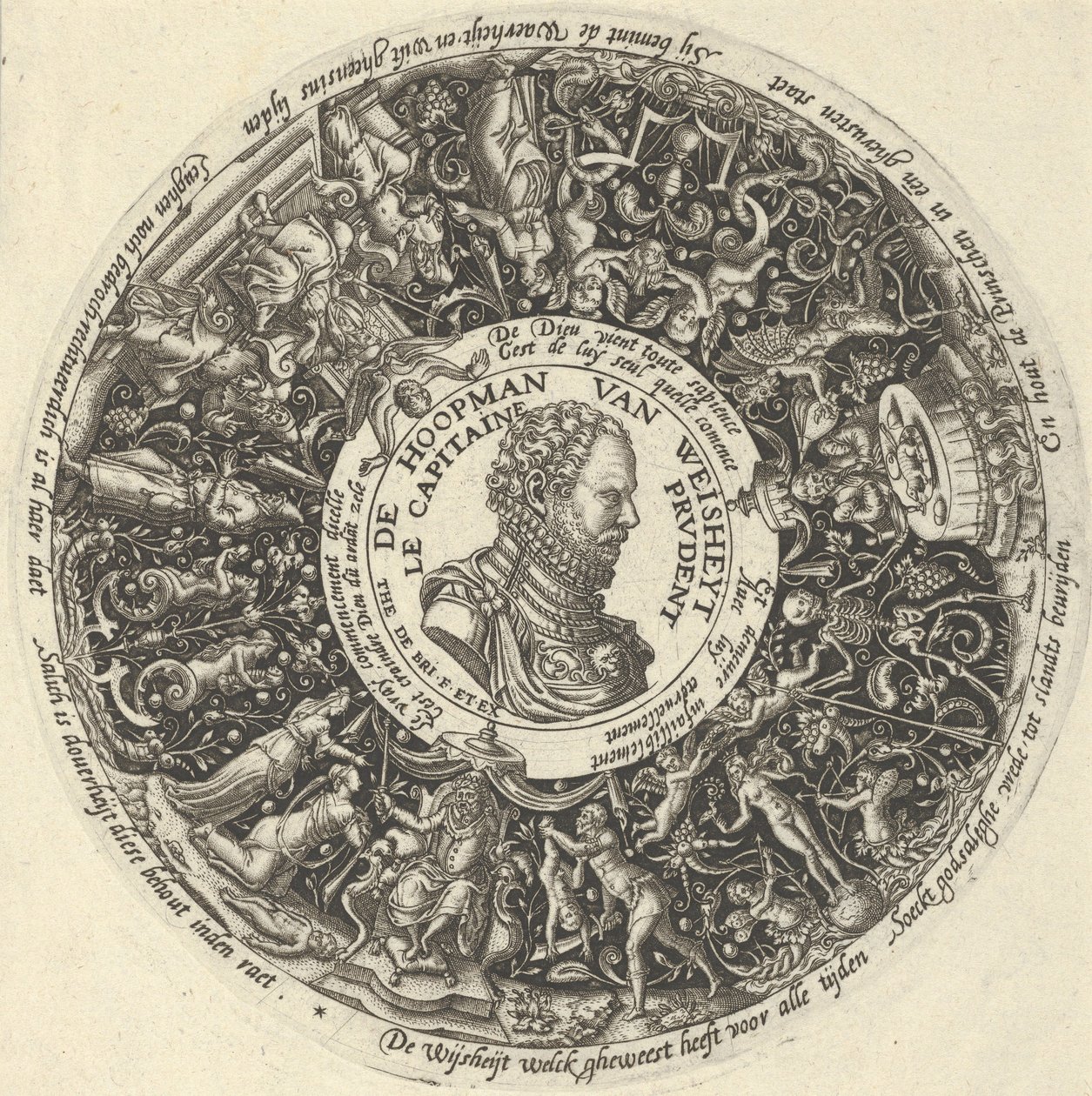 Muotokuva William I of Orangesta, sarjasta Tazza Designs, n. 1588. tekijältä Theodore de Bry