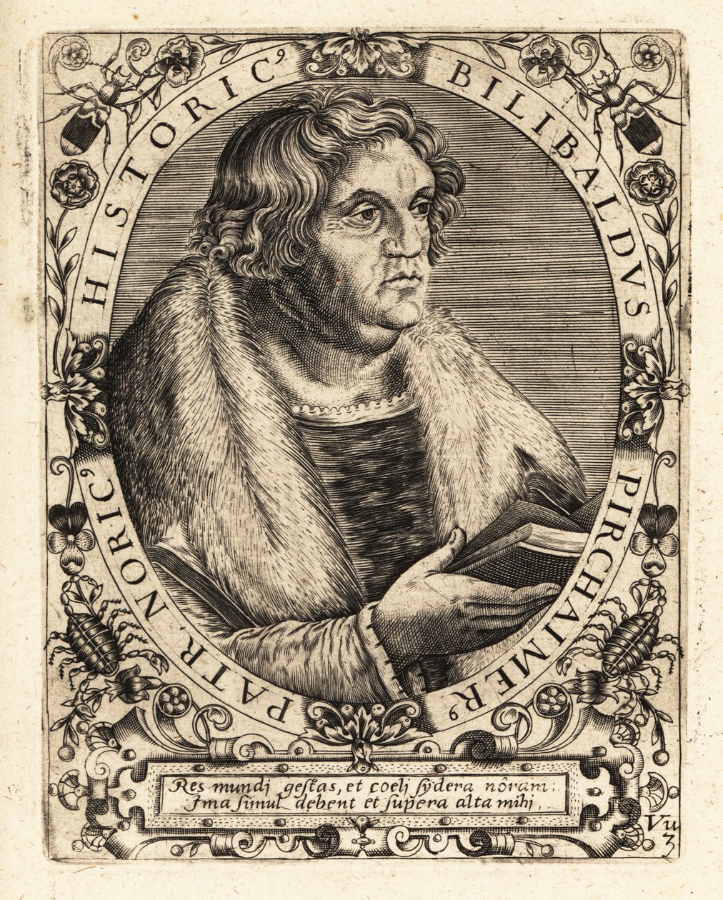 Willibald Pirkkheimer, saksalainen lakimies. tekijältä Theodore de Bry
