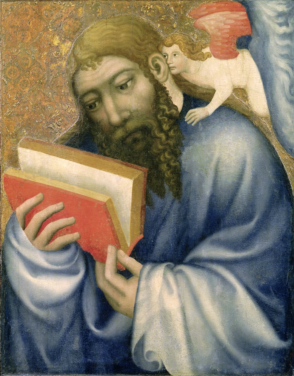 Pyhä Matteus, Karlstejnin linnan kappelista, n. 1365 (tempera taulussa) tekijältä Theodoricus of Prague