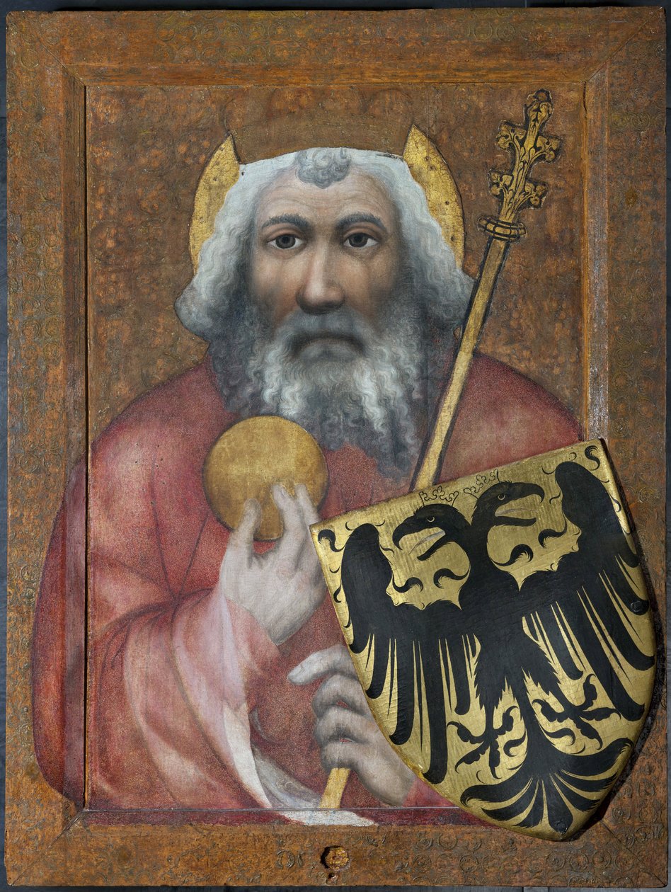 Kaarle Suuri - Kaarle Suuri, frankkien kuningas - Prahan Theodorik (toiminut noin 1360-1380). Tempera paneelissa tekijältä Theodoricus of Prague
