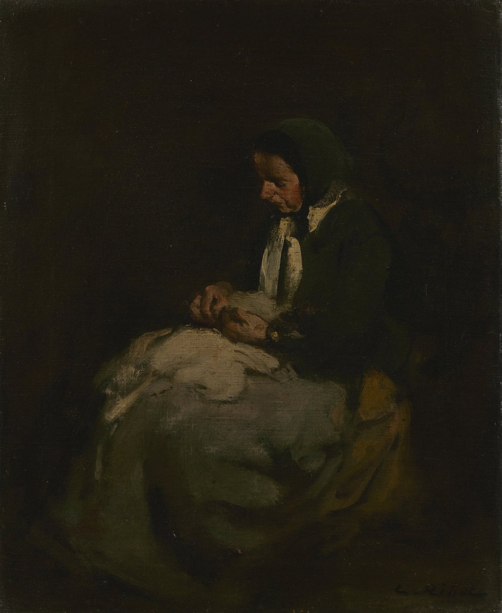 Nainen ompelu tekijältä Auguste Theodule Ribot