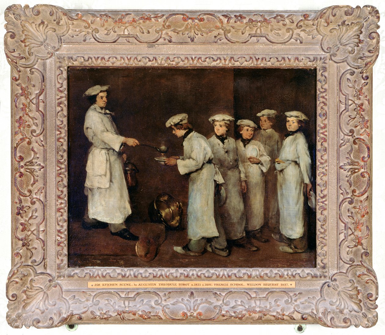 Keittiökuva, 1860-luvun alku tekijältä Theodule Ribot