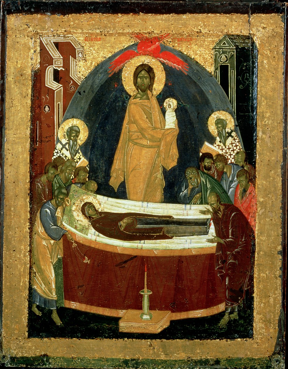 The Dormition, n. 1392 (tempera paneelissa) tekijältä Theophanes the Greek