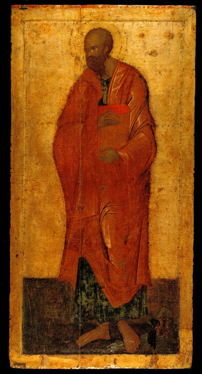 Apostoli Paavali. Ikoni Deesis Iconostasista, 1300-luvun viimeinen neljännes tekijältä Theophanes the Greek