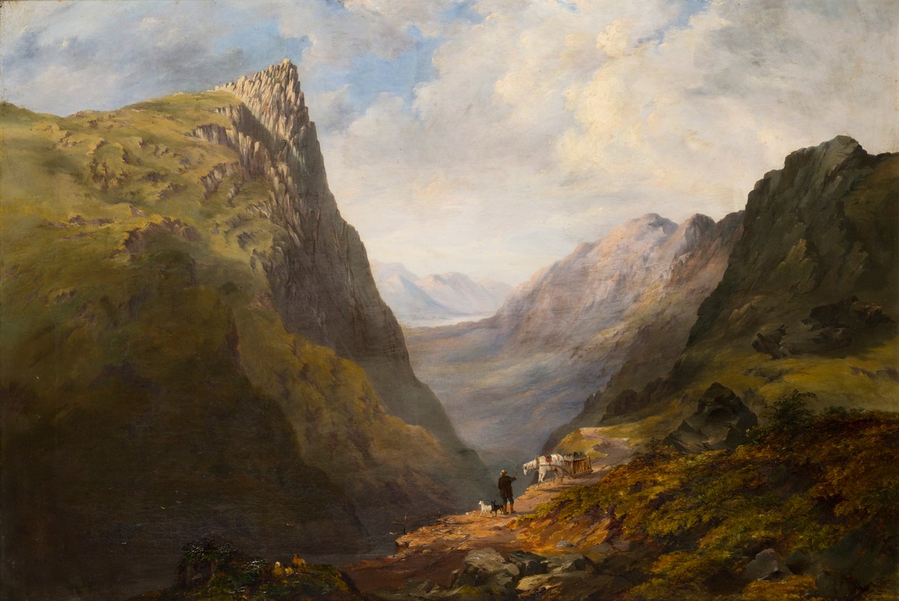 Honister Crag, n. 1827-1890 (öljy kankaalle) tekijältä Theophil Lindsey Aspland