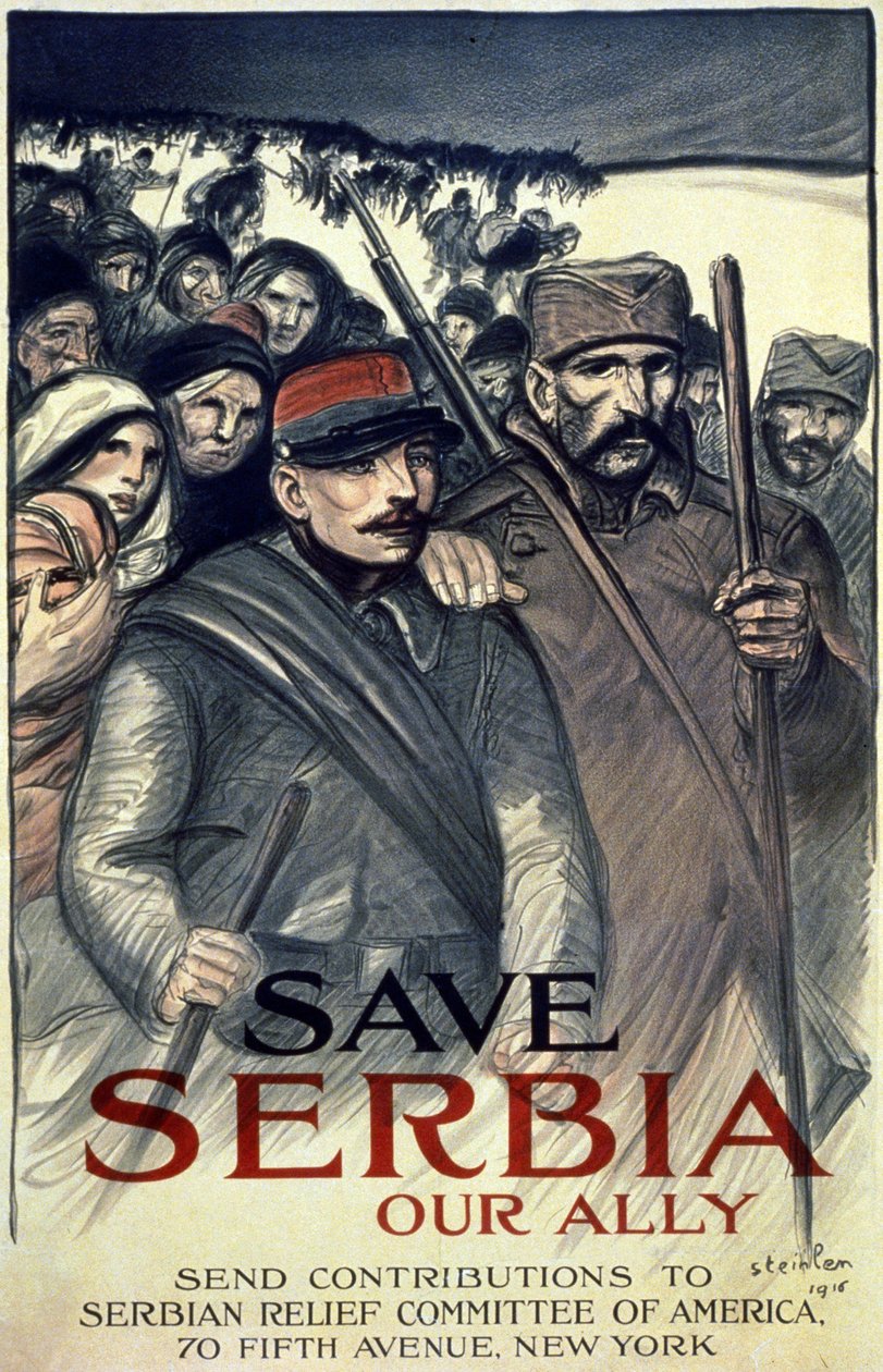Pelasta Serbia, liittolaisemme, 1916 (katso myös 699044) tekijältä Théophile Alexandre Steinlen