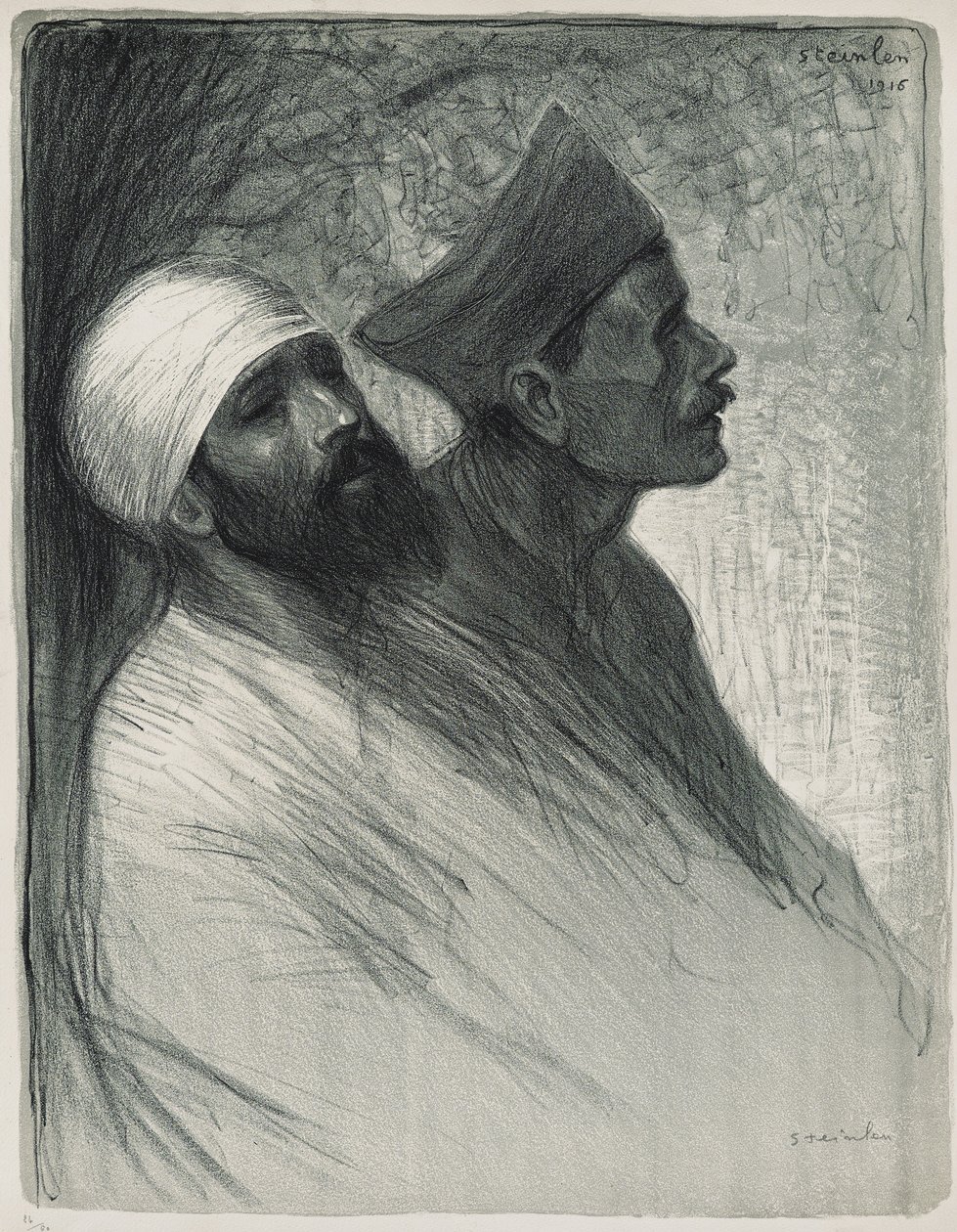 Nimetön, 1916 (siirtolitografia kudospaperille) tekijältä Théophile Alexandre Steinlen