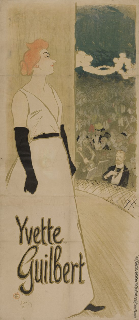 Yvette Guilbert Ambassadors, 1894 tekijältä Théophile Alexandre Steinlen