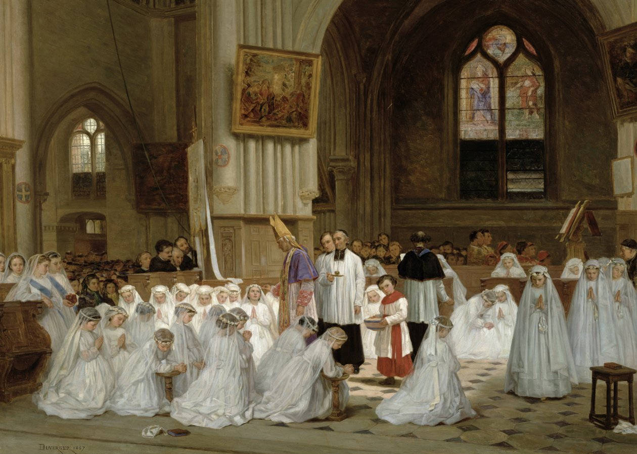 Ensimmäinen ehtoollinen, 1867 tekijältä Theophile Emmanuel Duverger