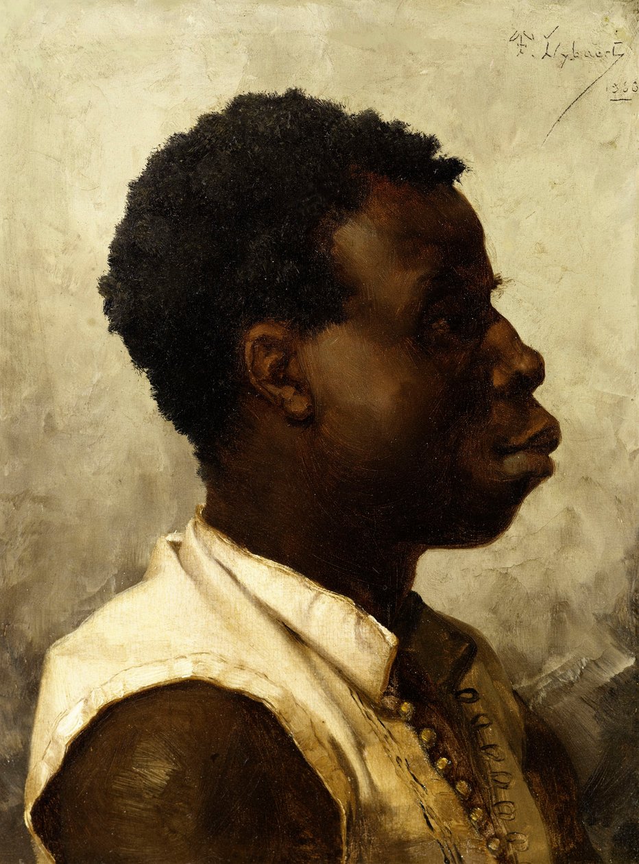Nuoren afrikkalaisen muotokuva, 1883 tekijältä Theophile Marie Francois Lybaert