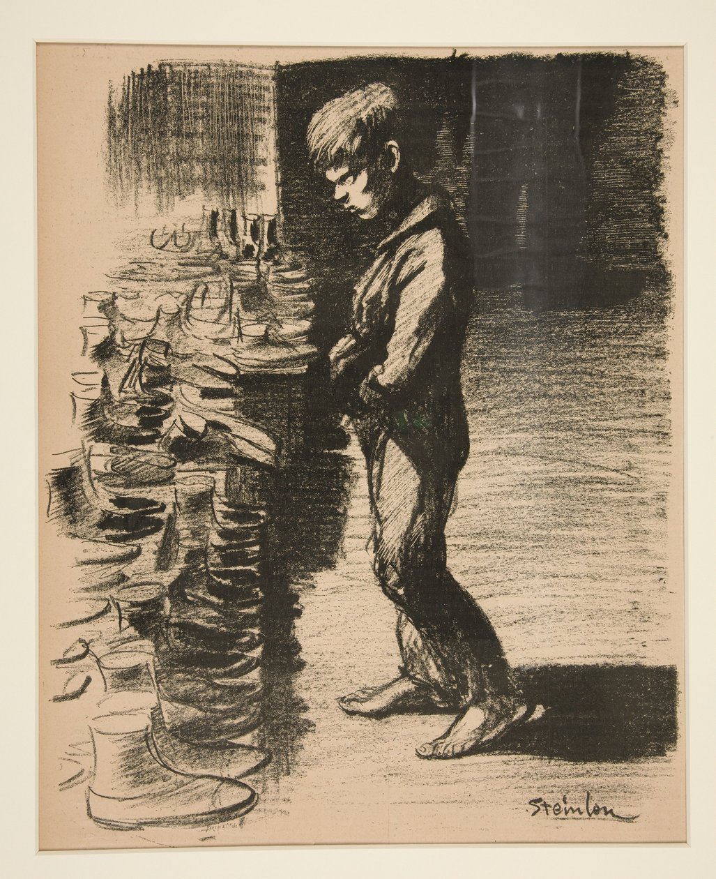 Saappaista, La Feuille -lehden numeron 5 kansi, 31. joulukuuta 1897 tekijältä Théophile Alexandre Steinlen