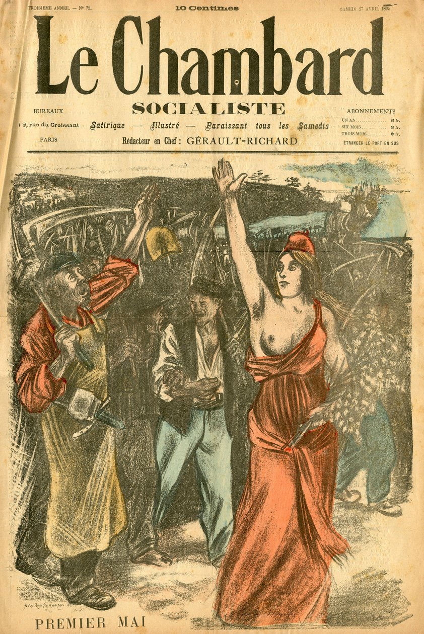 Sosialistinen Chambard, numero 72, Satiirinen väreissä tekijältä Théophile Alexandre Steinlen