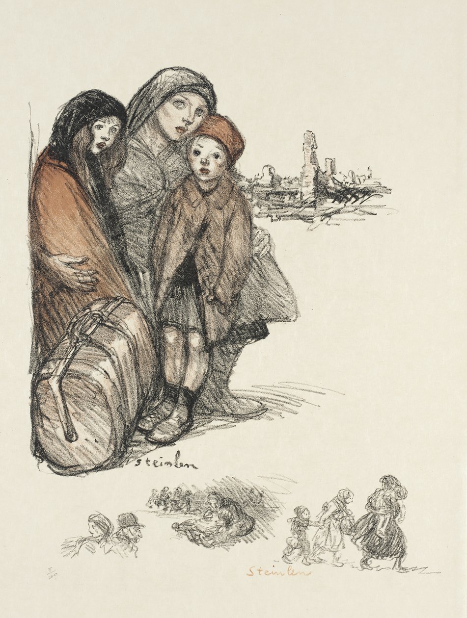 Pakolaiset tekijältä Théophile Alexandre Steinlen