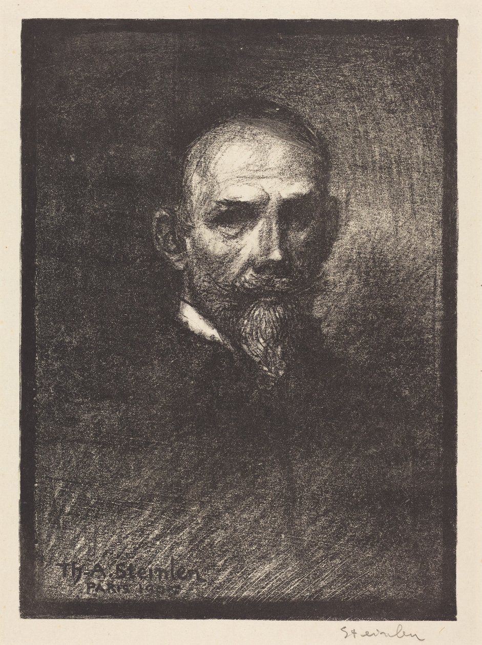 Omakuva (Steinlen edestäpäin, pää suorassa) tekijältä Théophile Alexandre Steinlen