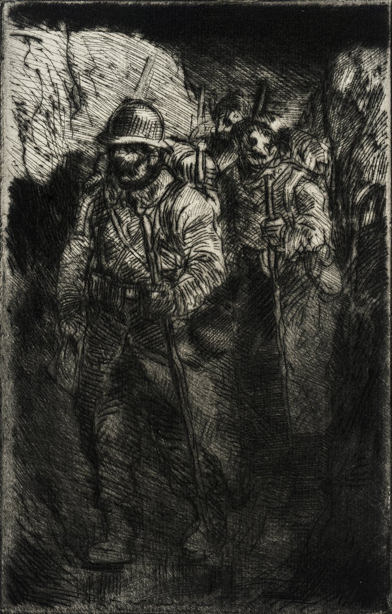 Käveleviä sotilaita tekijältä Théophile Alexandre Steinlen