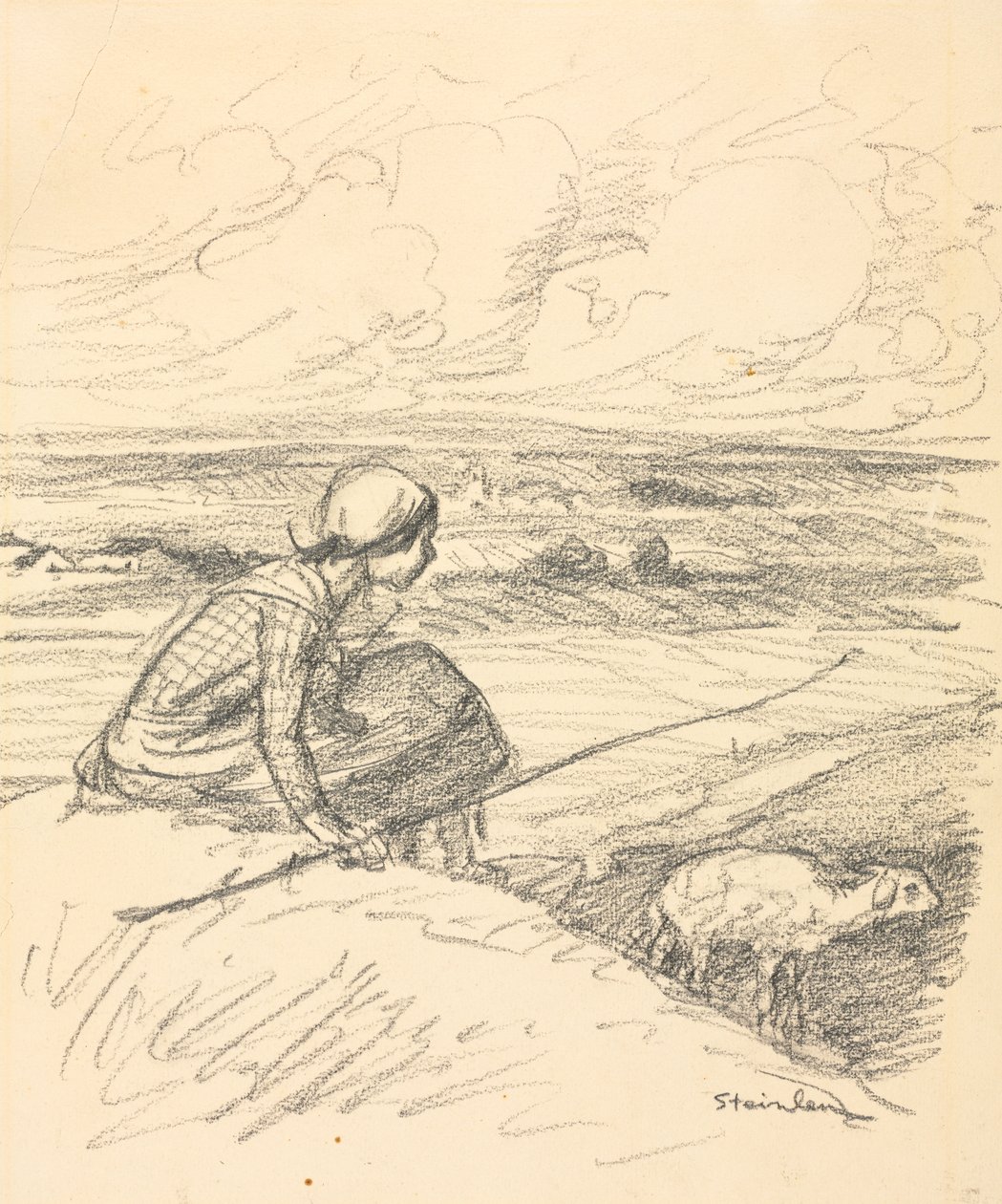 Paimen tyttö tekijältä Théophile Alexandre Steinlen