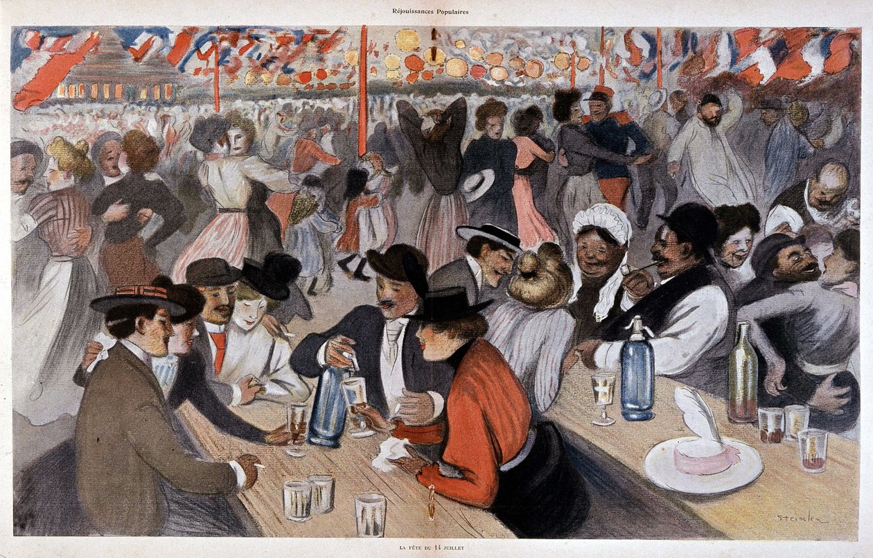 Heinäkuun 14. päivän juhla, Steinlen, n.d. v. 1902 tekijältä Théophile Alexandre Steinlen
