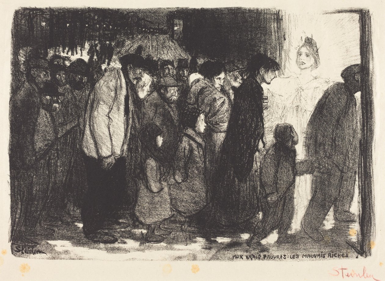 To the True Poor: The Wicked Rich (Todellisille köyhille: Pahat rikkaat) tekijältä Théophile Alexandre Steinlen