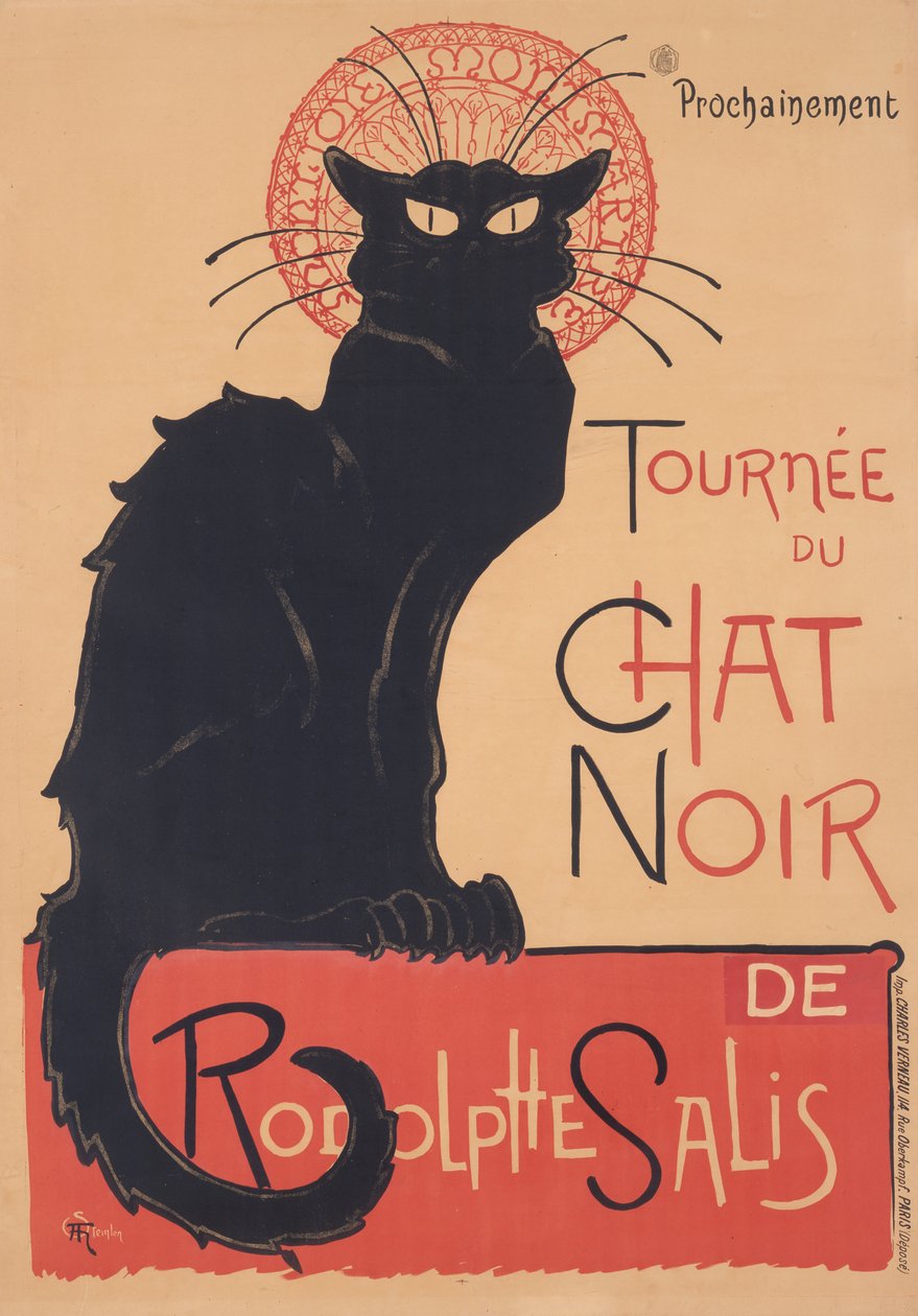 Chat Noirin kiertue tekijältä Théophile Alexandre Steinlen