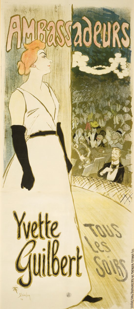 Yvette Guilbert tekijältä Théophile Alexandre Steinlen