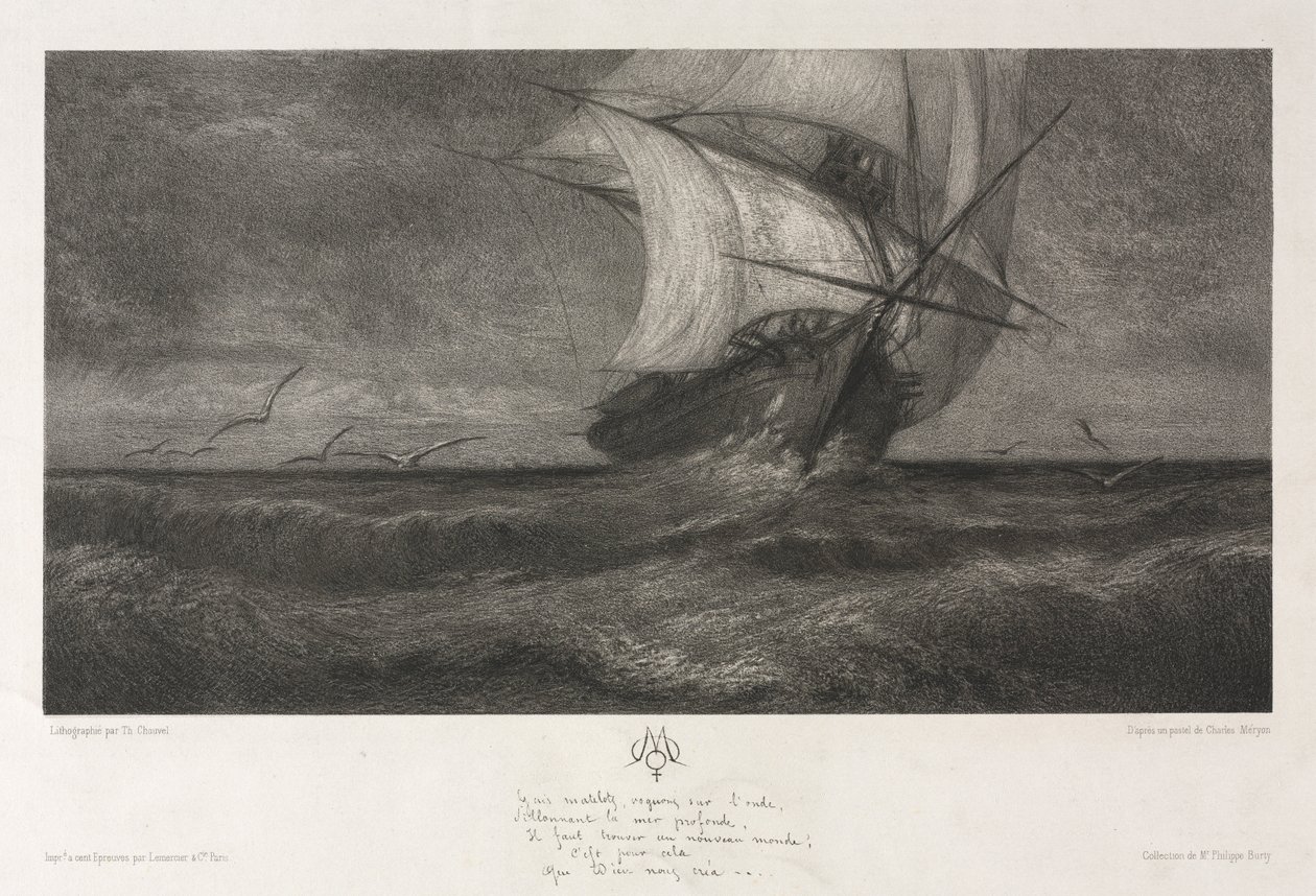 Phantom Ship eli Aalloilla, 1872. tekijältä Theophile Narcisse Chauvel
