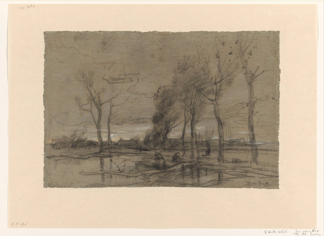 syksyinen maisema tekijältä Theophile de Bock