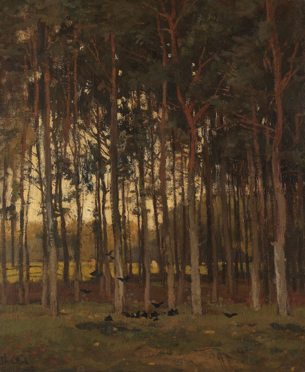 Näkymä metsässä tekijältä Theophile de Bock