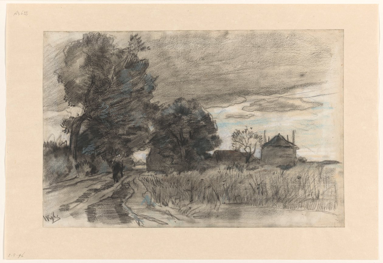 Zandweg Wijhessä raskaan taivaan alla tekijältä Theophile de Bock