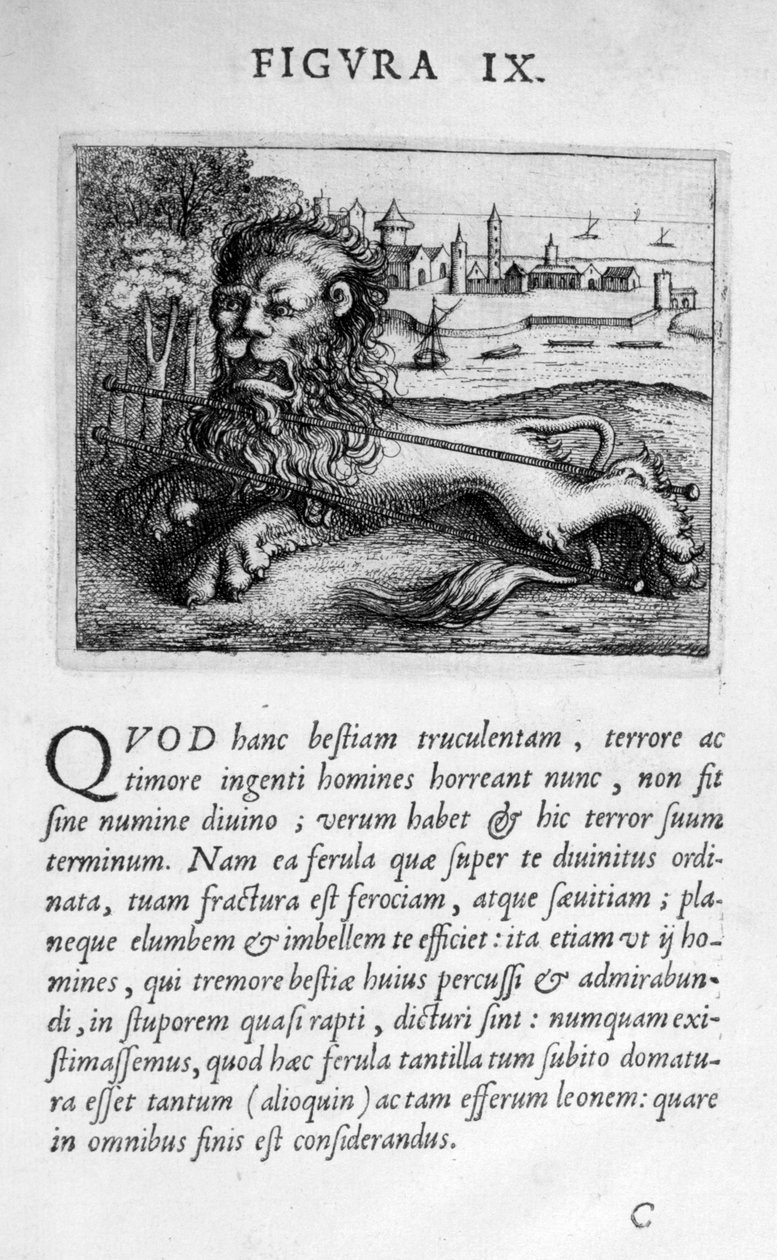 Prognosticatio Eximii Doctoris Paracelsin ennustushahmo IX, 1536 tekijältä Theophrastus Bombastus von Hohenheim Paracelsus