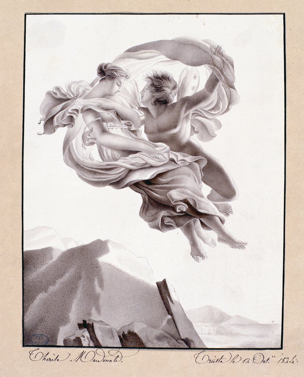 Psyken sieppaus, Trieste, 12. lokakuuta 1824. tekijältä Therèse Macdonale