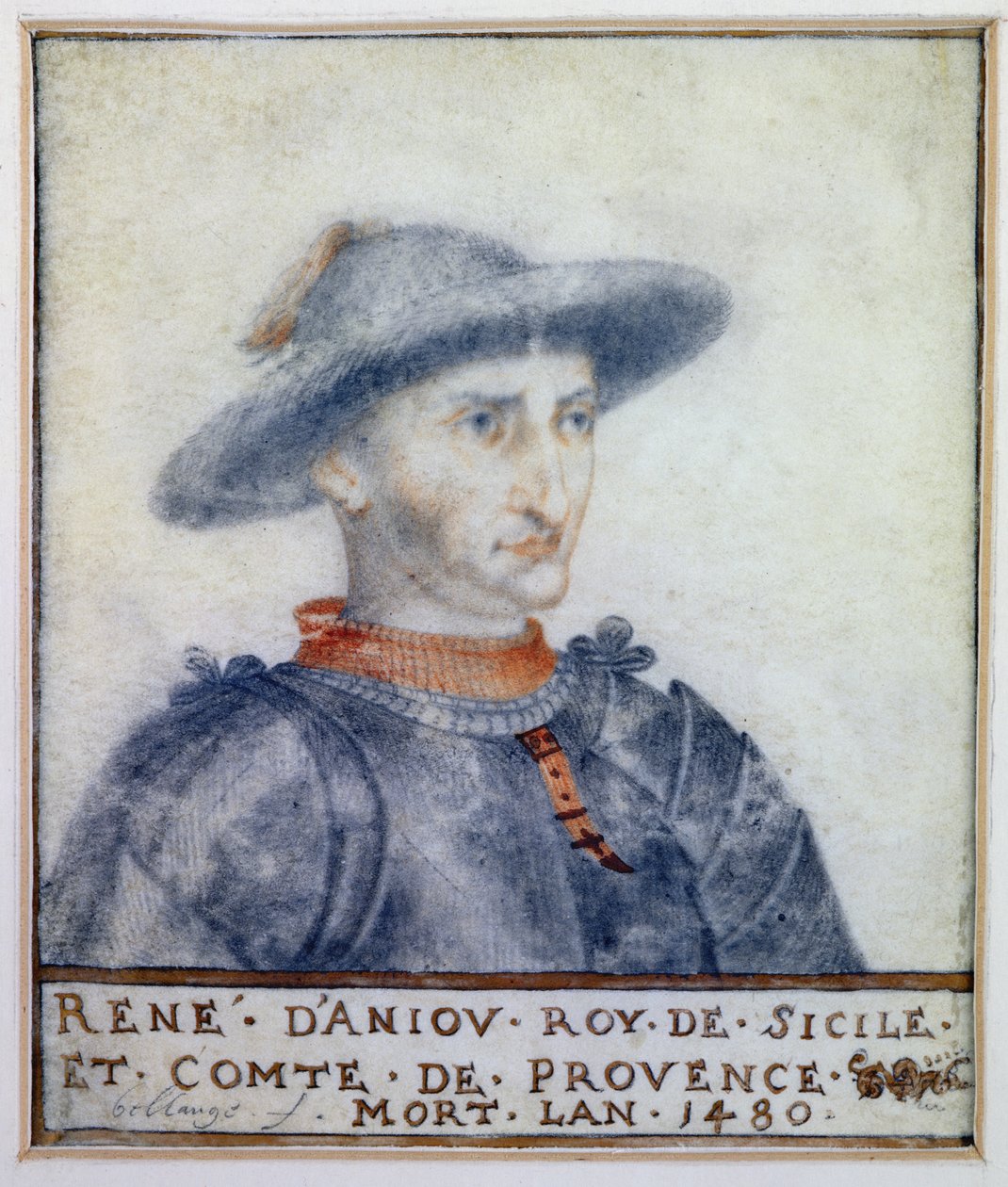 Anjoun herttuan Rene I:n (1409-80) muotokuva tekijältä Thierry Bellange