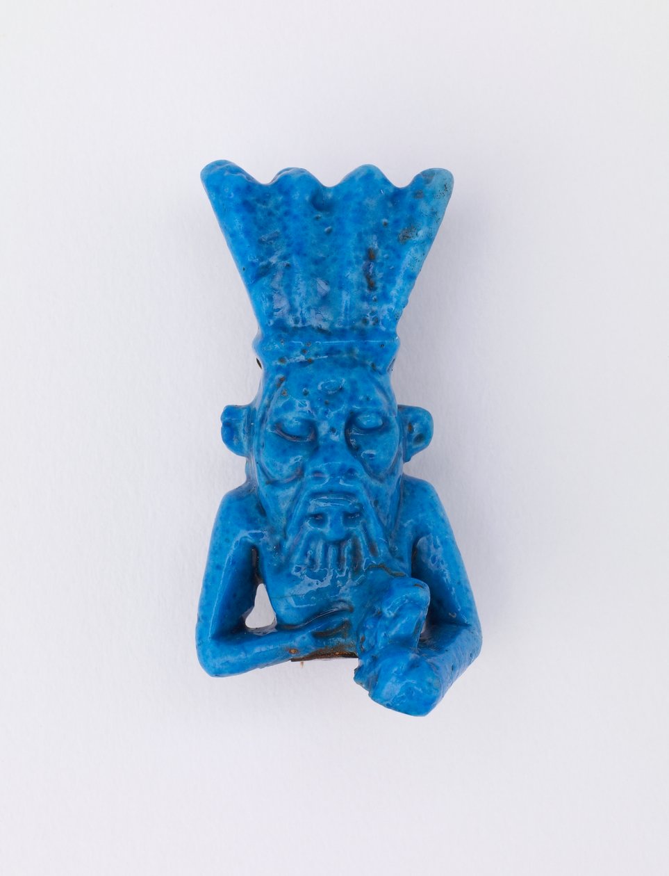 Bes, asennettu uudelleen tapiksi, n. 1075-656 eKr. tai myöhemmin lasitettu fajanssi tekijältä Third Intermediate Period Egyptian