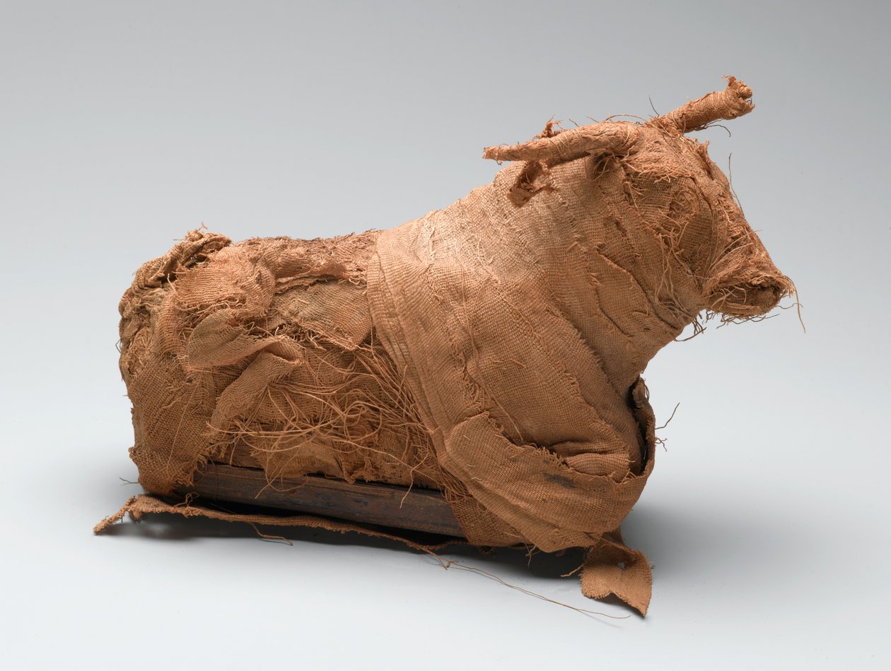 Pieni härän malli (ruoko ja kangas) tekijältä Third Intermediate Period Egyptian