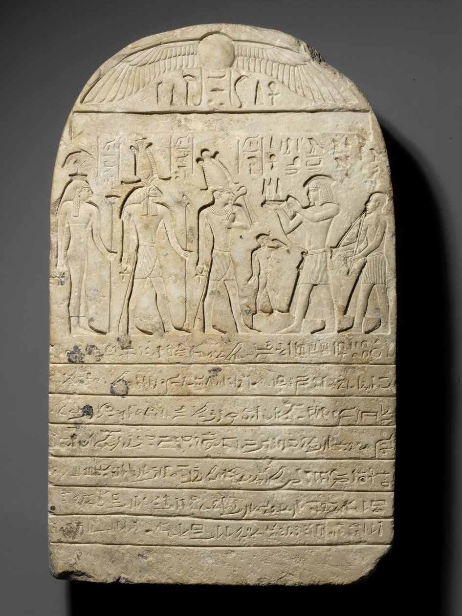 Lahjoitus Stela, Sheshenq III:n hallitusvuosi 22, Sheshenq III:n vuosi 22, noin 804 eKr. (kalkkikivi) tekijältä Third Intermediate Period Egyptian