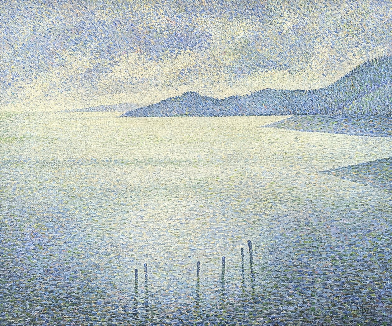 Merenrantakohtaus. Noin 1892 tekijältä Théo van Rysselberghe