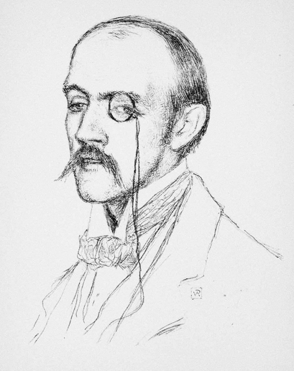 Henri de Regnierin muotokuva, n. 1898 tekijältä Théo van Rysselberghe