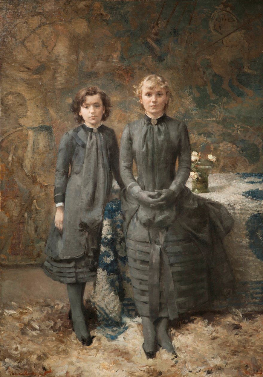 Taidemaalari Schlobachin sisarukset, 1884. tekijältä Théo van Rysselberghe