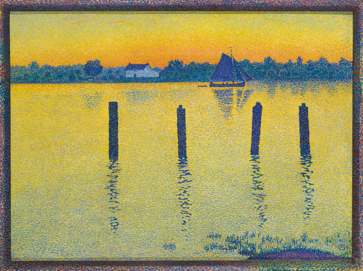 Purjevene Scheldt-joella Purjevene Scheldt-joella, 1892. tekijältä Théo van Rysselberghe